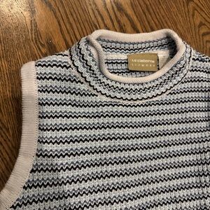 Liz Claiborne Liz Wear 100% Cotton Roll Neck Sleeveless Sweater